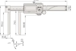 Mitutoyo ABSOLUTE Digimatic Skjutmått 573-643-20 10,1-200mm, 0,01mm knivformade skänklar, IP67, datautgång