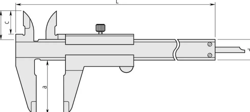 Mitutoyo Nonieskjutmått 530-101 0-150mm, 0,05mm, flat sticka