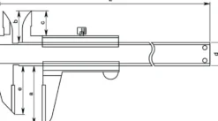 Mitutoyo Ritsskjutmått 536-222 0-200mm, 0,05mm hårdmetallbel. skänklar
