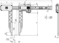 Mitutoyo Skjutmått 552-154-10 i kolfiber 0-2000mm, 0,01mm extra långa skänklar, IP66, datautgång