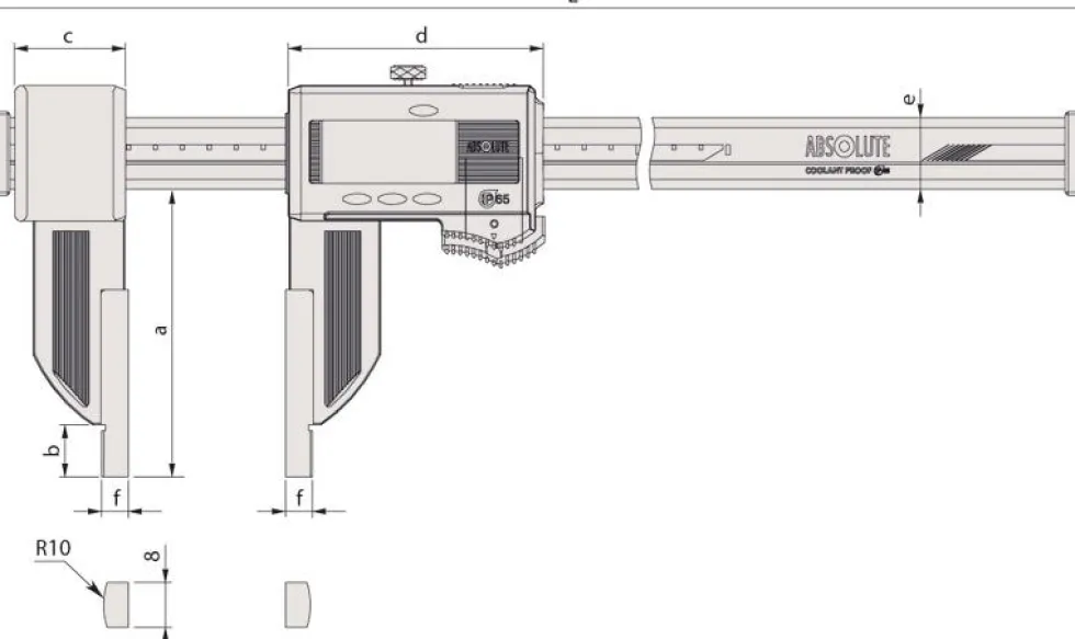 Mitutoyo Skjutmått 552-302-10 i kolfiber 0-450mm, 0,01mm, IP66, datautgång
