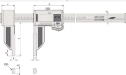 Mitutoyo Skjutmått 552-304-10 i kolfiber 0-1000mm, 0,01mm, IP66, datautgång