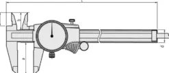 Mitutoyo Skjutmått 505-732 med mätur 0-150mm, 0,01mm, 1mm/varv, flat sticka