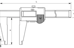 Mitutoyo Skjutmått 550-207-10 med rundade mätytor 0-1000mm, 0,01mm, datautgång