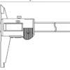 Mitutoyo Skjutmått 551-301-20 med rundade mätytor 0-200mm, 0,01mm standardskänklar, IP67, datautgång