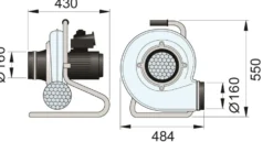 Nederman Fläkt N16 Portabel, 1-fas