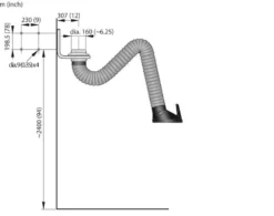 Nederman Utsugsarm Original 3,0m