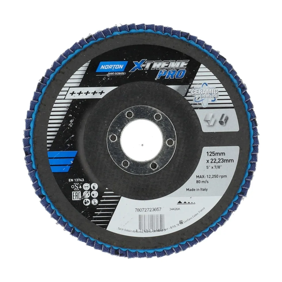 Norton Lamellrondell X-Treme Pro 125x22,23mm, rak