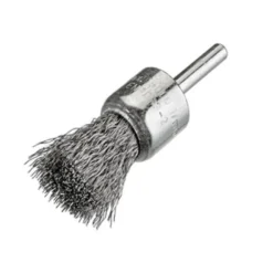 Osborn Ändborste med skaft 6mm, vågig, rostfritt stål