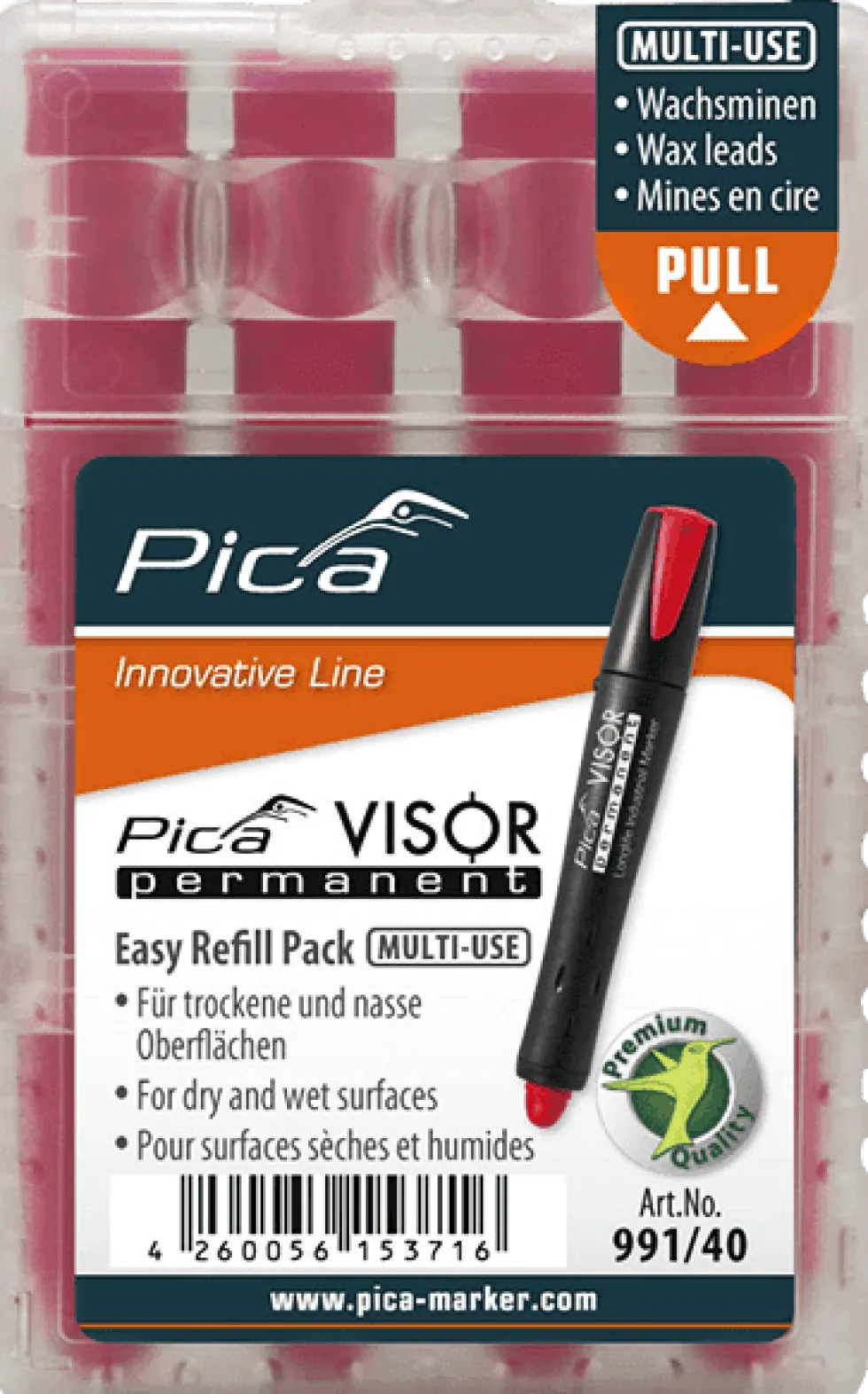 Pica Universalkrita VISOR refill 4 st