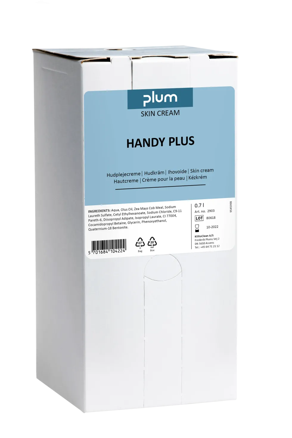 Plum Handkräm Plum Handy-Plus 0,7 L Bag in box