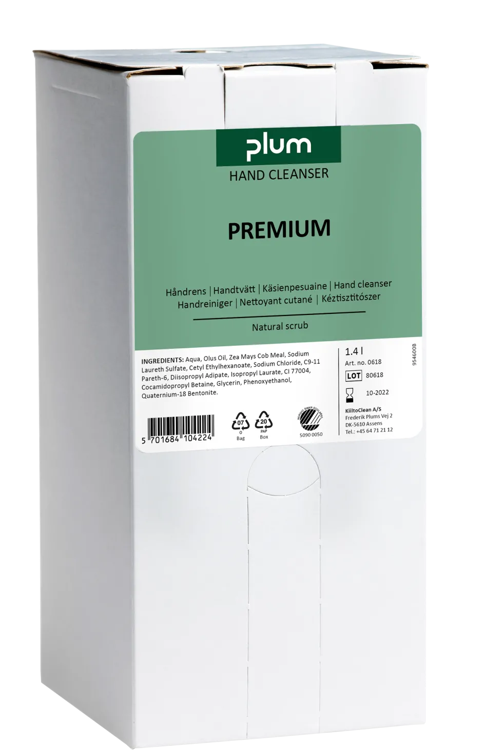 Plum Handrengöring Plum Premium 1,4 L Bag in box
