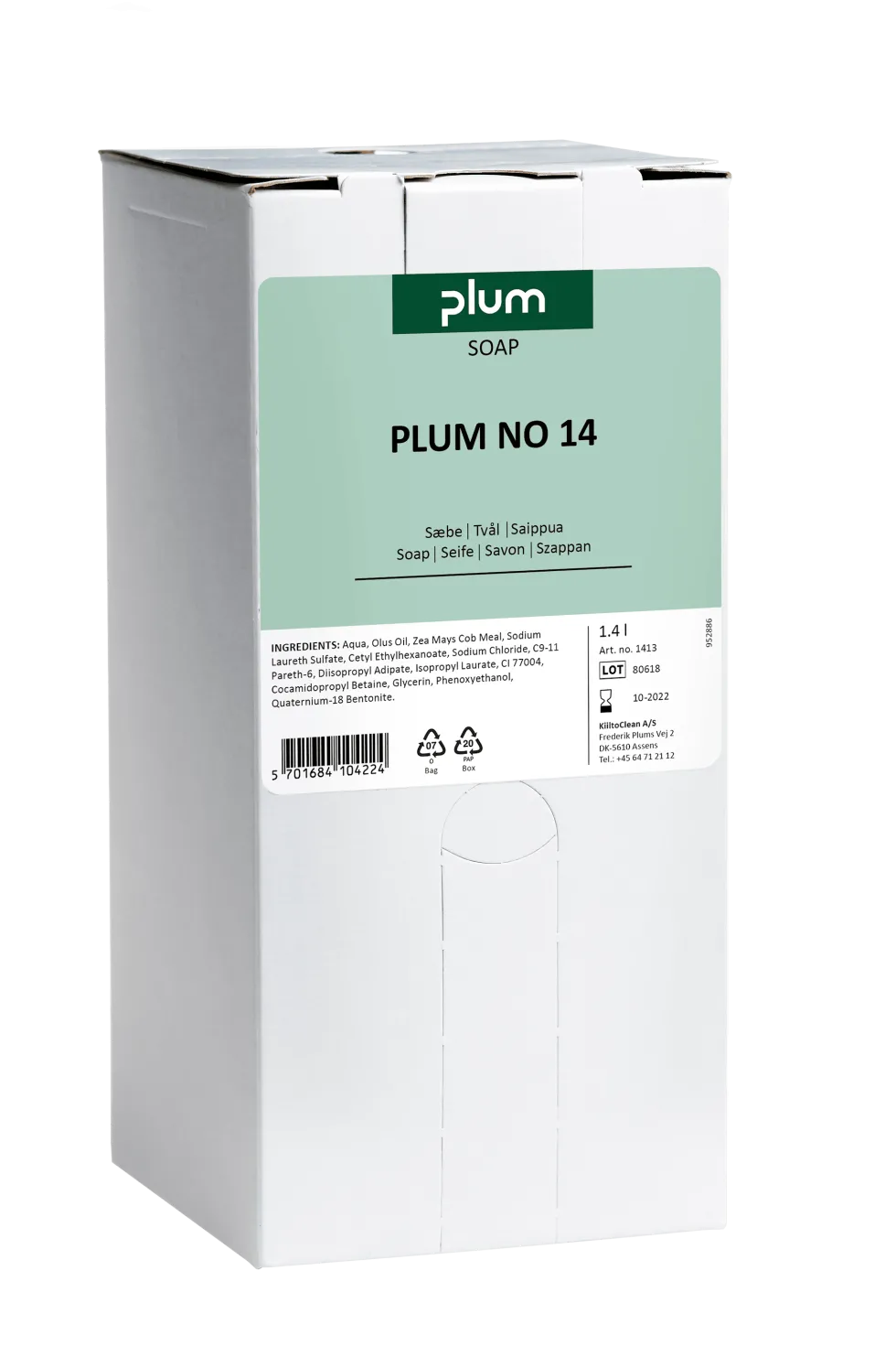 Plum No. 14 Handtvål, parfymerad, 1,4 L