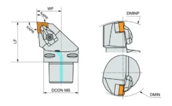 Pramet Svarvhållare ISO D C8-DCLNL-55080-19 med polygoninspänning