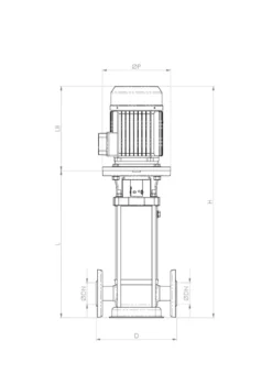 Sea-Land Vertikal centrifugalpump MVX 15-12 FT