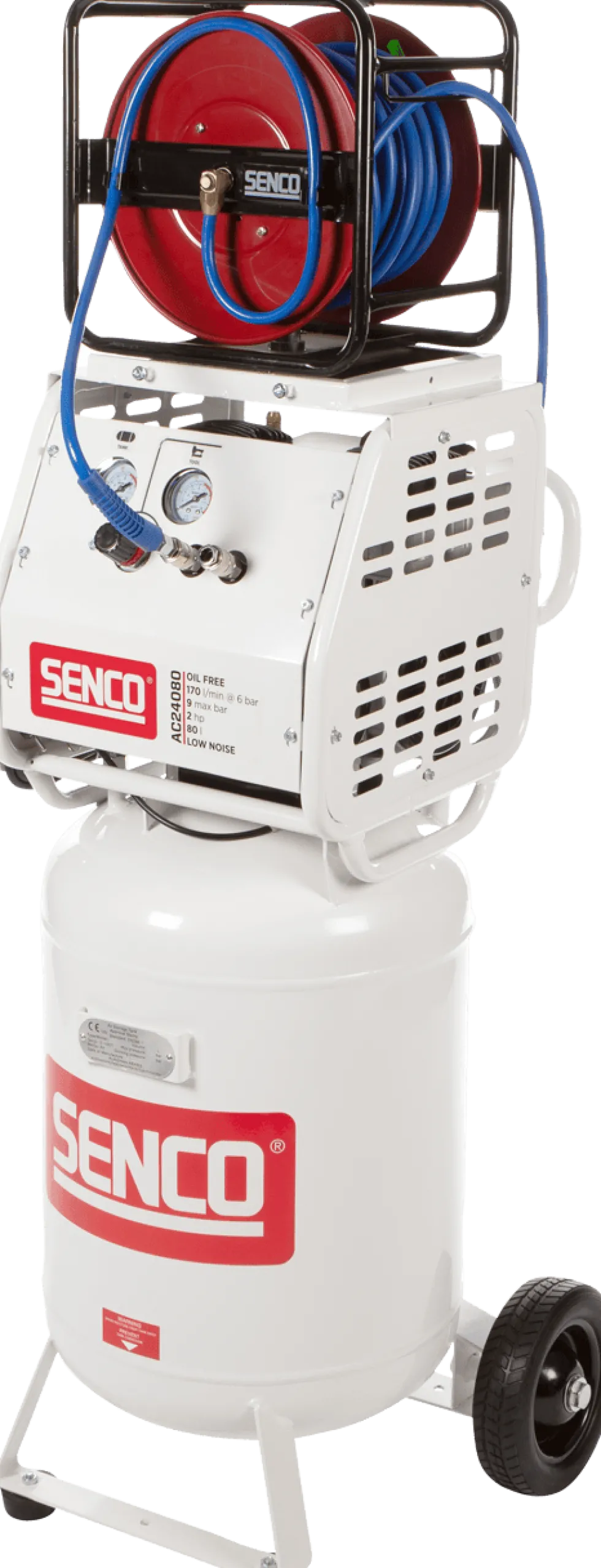 Senco Kompressor AC24080 9bar 80l oljefri, ljudisolerad
