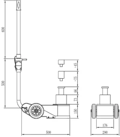 Snit Domkraft Lufthydraulisk Sp30-2