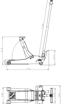 Snit Domkraft 3 Ton Fotpedal