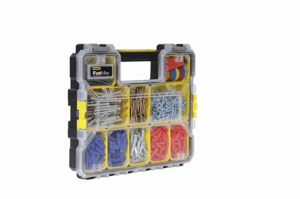 Stanley Sortimentlåda FATMAX PRO 10 fack, grund med plastspännen