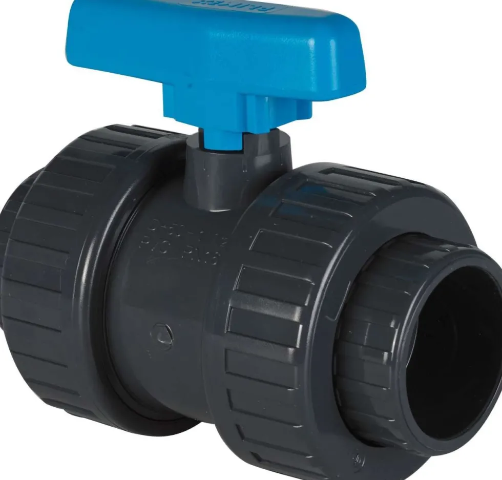 Swim & Fun Avstängningsventil 2-vägs limrördel 50 mm PVC