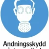 Systemtext Skylt Andningsskydd måste användas 210x297mm