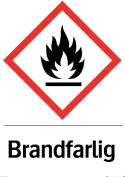 Systemtext Skylt Brandfarligt 148x210mm Dekal