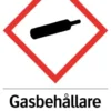 Systemtext Skylt Gasbehållare förs i säkerhet 148x210mm Dekal