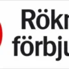 Systemtext Skylt Rökning förbjuden 297x105mm