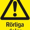 Systemtext Skylt Rörliga delar 210x297mm