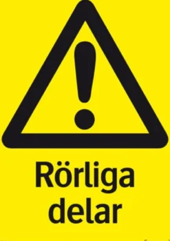 Systemtext Skylt Rörliga delar 210x297mm