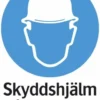 Systemtext Skylt Skyddshjälm måste användas 210x297mm