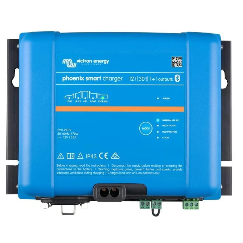 Victron Energy Laddare Phoenix Smart 12V/30A IP43 1+1 utgångar med Bluetooth
