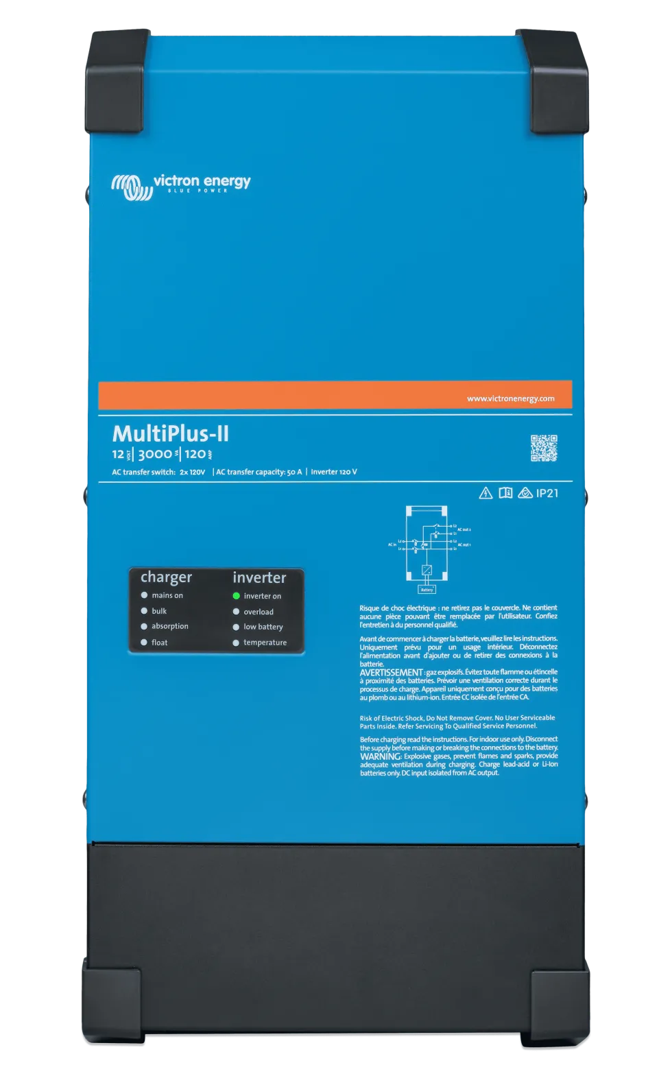 Victron Energy MultiPlus-II 12/3000/120-50 2x120V Laddare / Omvandlare