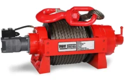 Warrior Winches JR 20,000kg Industriell Hydraulisk Vinsch, Stålvajer