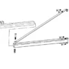 Warrior Winches Roterbar monteringsarm, Expanderbar, 600KG