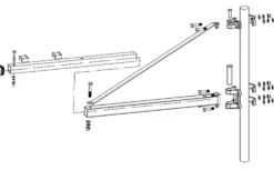 Warrior Winches Roterbar monteringsarm, Expanderbar, 600KG