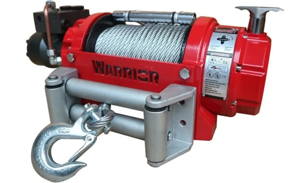Warrior Winches RV 8000 Hydraulisk Vinsch, Stålvajer