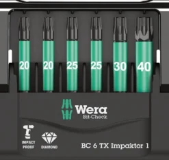 Wera Bitssats Impaktor 50mm Tx 6 delar