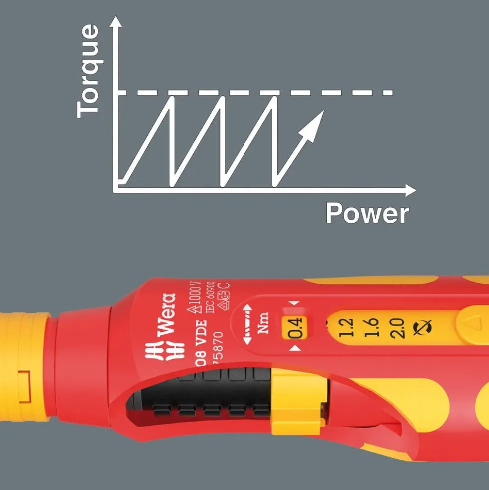 Wera 7508 VDE Kraftform Safe-Torque Speed momentskruvmejsel, 0,4-2,0 Nm