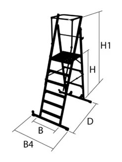 Wibe Arbetsplattform höjdjusterbar WAP HAP 1,1-2,0