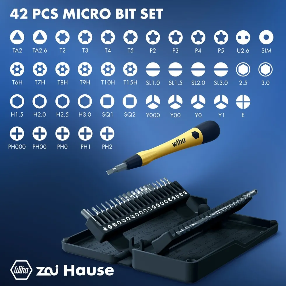 Wiha zai Hause Micro-bit set, 42 delar