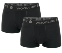 Woodline Boxerkalsong Svart 2-pack