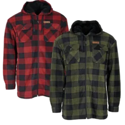 Woodline Fleecejacka Canada Röd och Grön 2-pack